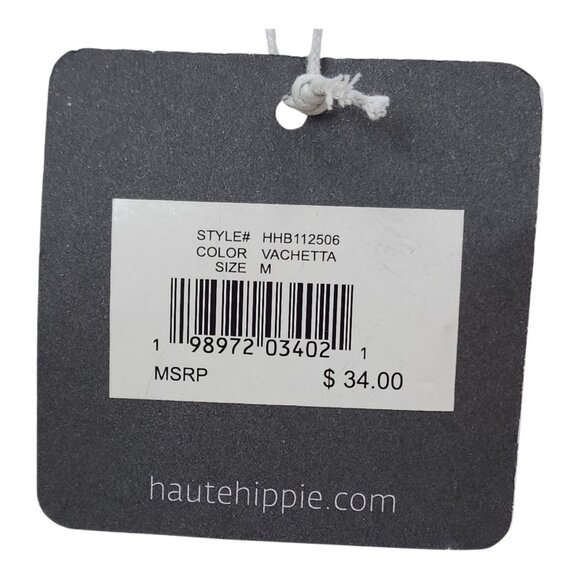 Haute Hippie Tan Leather Belt With Gold Buckle Womens Size M Vachetta - Picture 6 of 12